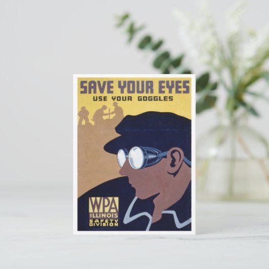 目救のヴィンテージの安全性 ポストカード (スタンド正面)