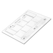 目標と買い物リスト付きの週間プランナー ノートパッド (アングル)