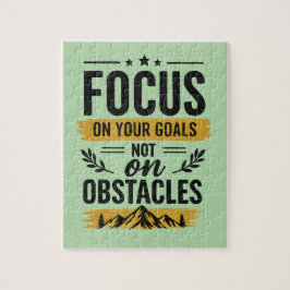 目標に集中せよ Sage Green Motivational ジグソーパズル