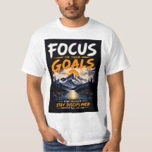 目標に集中 モチベーショナルTシャツデザイン