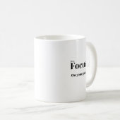 目標に集中 モチベーションマグカップ コーヒーマグカップ (正面右)