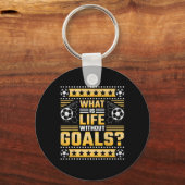 目標のない人生とは、サッカー キーホルダー (正面)