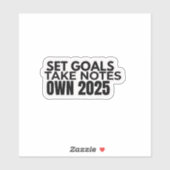 目標を設定しよう。メモをとろう。2025ステッカー シール (シート)