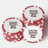 目標を達成するまで基準を下げろ ポーカーチップ (積み重ね)