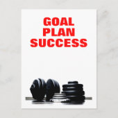 目標計画 成功 ボディービルディング トレーニング フィットネス ポストカード (正面)