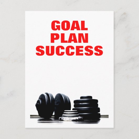 目標計画 成功 ボディービルディング トレーニング フィットネス ポストカード (正面)