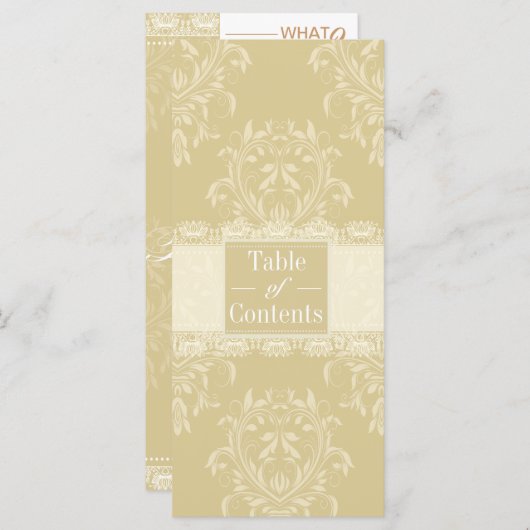 目次の挿入計画の結婚バインド (正面/裏面)