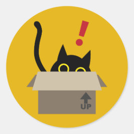 目次！ボックスおもしろい内の猫引っ越し祝いパーティーシール ラウンドシール
