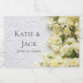 目淡い色の調の水仙 スパークリングワインラベル (シングルラベル)