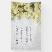 目淡い色の調の水仙 横断幕 (縦)