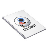 目玉のお菓子 ユニークな目玉の駒 ノートブック (右側)