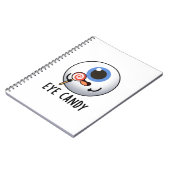 目玉のお菓子 ユニークな目玉の駒 ノートブック (左側)