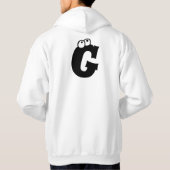目玉のついたGの文字 パーカ (裏面)