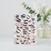 目玉まばたき目化粧アーティスト ポストカード (スタンド正面)