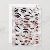 目玉まばたき目化粧アーティスト ポストカード (正面/裏面)