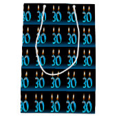 目玉ろうそく30歳の誕生日 ミディアムペーパーバッグ (裏面)