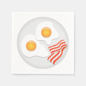 目玉焼きとベーコンの朝食 スタンダードカクテルナプキン (正面)