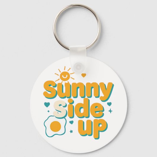 目玉焼きと太陽の"Sunny Side Up" キーホルダー (正面)