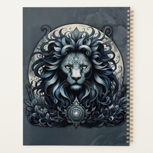 目王室の威厳のあるの高い華美獅子 プランナー手帳 (裏面)