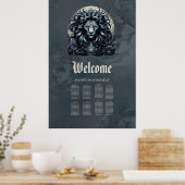 目王室の威厳のあるの高い華美獅子 ポスター (キッチン)