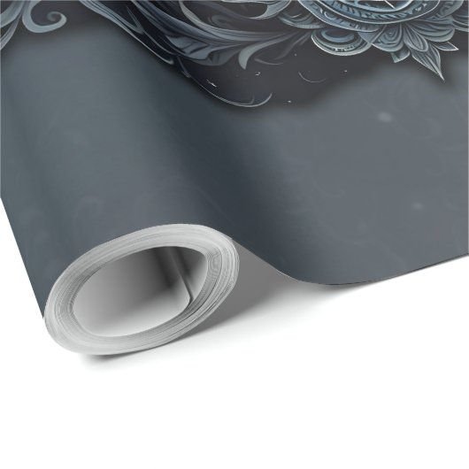 目王室の威厳のあるの高い華美獅子 ラッピングペーパー (ロールコーナー)