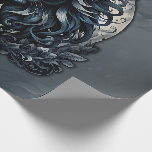 目王室の威厳のあるの高い華美獅子 ラッピングペーパー (角)