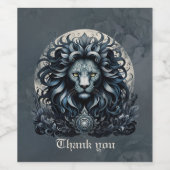 目王室の威厳のあるの高い華美獅子 ワインラベル (シングルラベル)