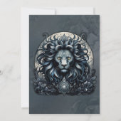 目王室の威厳のあるの高い華美獅子 招待状 (裏面)