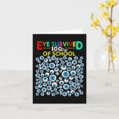 目生き延び100日の学校先生の子供が勉強 カード (黄色い花)