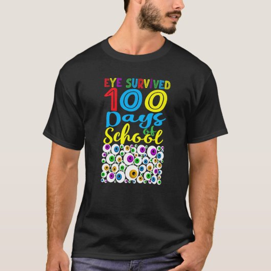 目生き延び100日の学校先生キッズセント Tシャツ (正面)