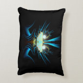目白熱［赤熱］光を放つ明るい青の生物 アクセントクッション (裏面(縦))