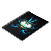 目白熱［赤熱］光を放つ明るい青の生物 ノートブック (左側)