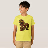 目白熱［赤熱］光を放つ腸虫 Tシャツ (正面フル)