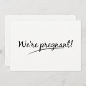 目的おもしろい的告知で妊娠している 案内状 (正面/裏面)