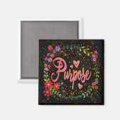 目的かわいらしおもしろいカラフルフローラ検査 マグネット (正面/裏面)