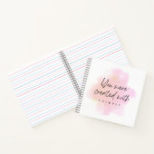 目的で作成、感動的引用文ピンク ノートブック (内部)