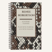 目的と情熱:アカデミックな成功プランナー ノートブック (正面)