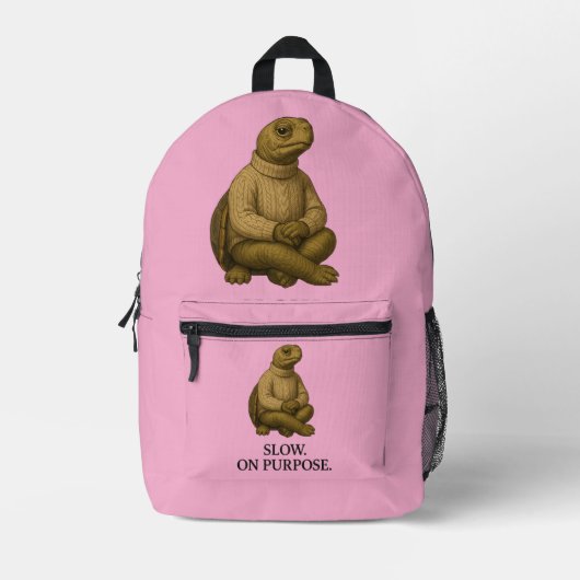 目的に従って遅い。 プリントバックパック (正面)