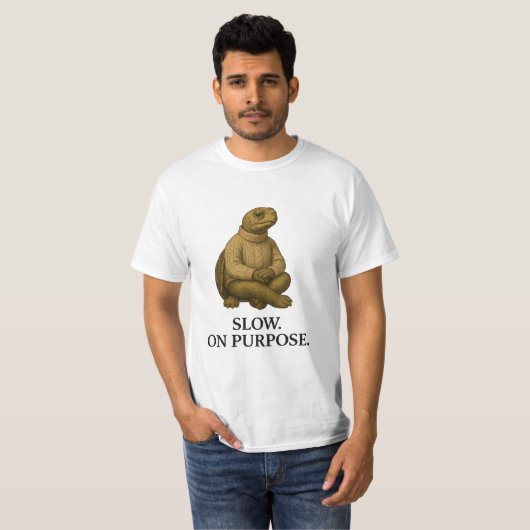 目的に従って遅い。 Tシャツ (正面フル)