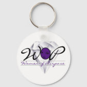 目的の女性ラウンドキーチェーン キーホルダー (正面)