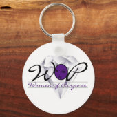 目的の女性ラウンドキーチェーン キーホルダー (正面)