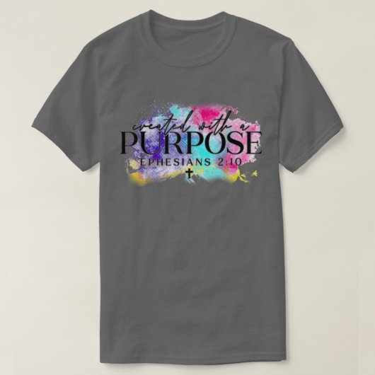 目的の水の色のクリスチャン引用文で作成 Tシャツ (デザイン正面)