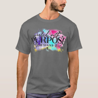 目的の水の色のクリスチャン引用文で作成 Tシャツ