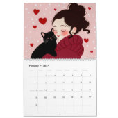 目的の瞬間：猫図解入りの、写真付きのカレンダー カレンダー (2月 2027)
