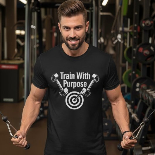 目的を持ってトレーニングしよう - モチベーションが上がるフィットネスTシャツ Tシャツ