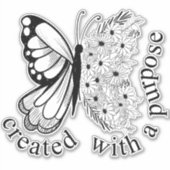 目的を持って作成 シール (正面)