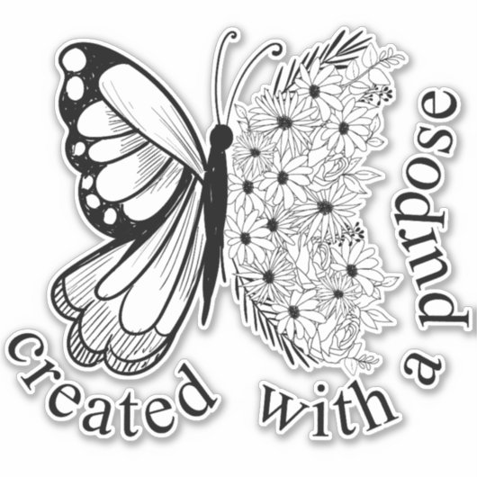 目的を持って作成 シール (正面)