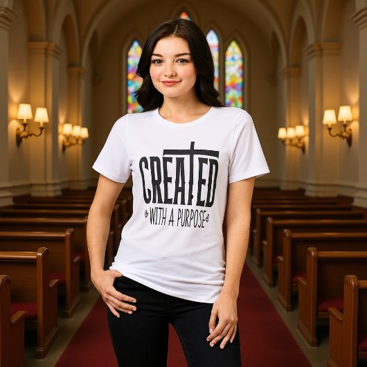 目的を持って創造されたキリスト教のアイデンティティTシャツ トライブレンドＴシャツ