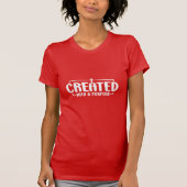 目的を持って創造された キリスト教のインスピレーション Tシャツ (正面)