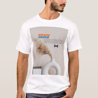 目的を持って立ち上がれ - シンプルなモチベーションを呼び覚ますモダンなデザイン Tシャツ
